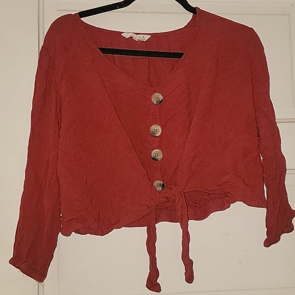 Tops - Burnt orange crop top